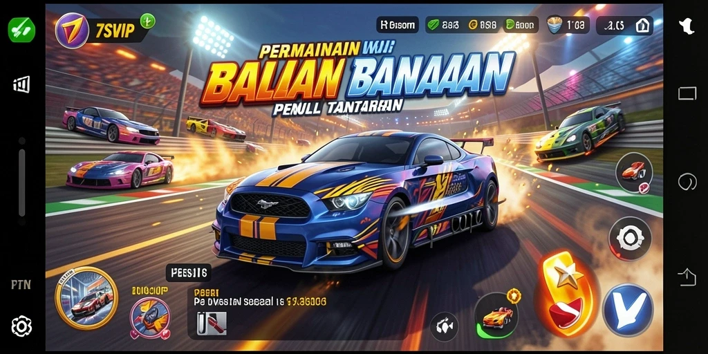 Gameplay seru balapan di 7SVIP dengan berbagai kendaraan.