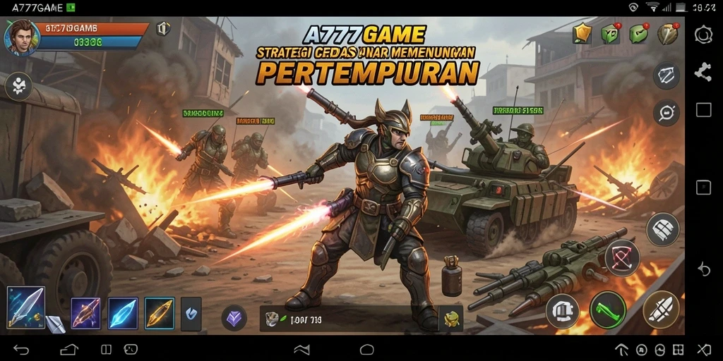 Tampilan seru dari A777GAME yang menampilkan strategi cerdas dalam pertempuran.