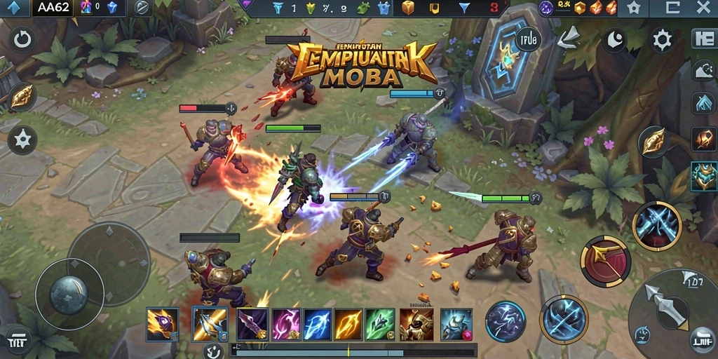 Tampilan gameplay seru dan strategi yang menegangkan di AA62.