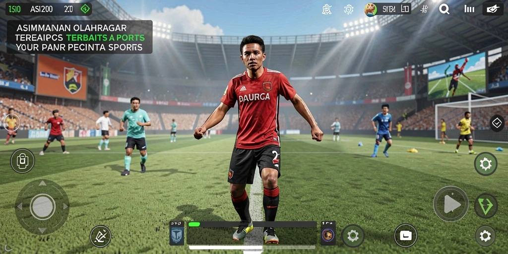 Tampilan gameplay ASIA200 yang memukau dalam permainan olahraga.