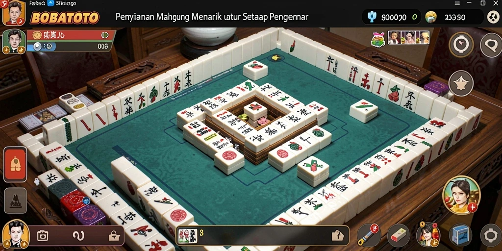 Tampilan gameplay menarik BOBATOTO saat bermain Mahjong.