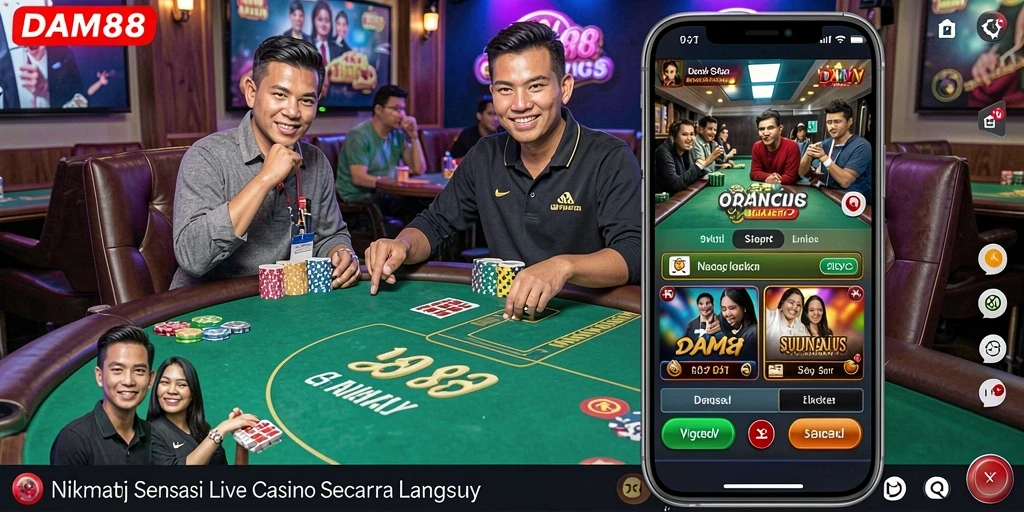 Tangkapan layar gameplay Live Casino yang menarik dan interaktif.
