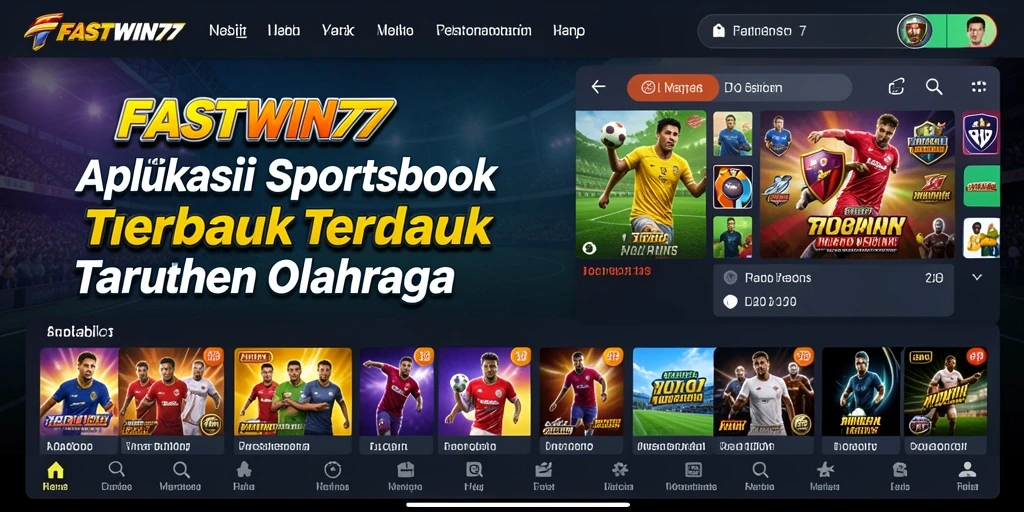 Tampilan antarmuka pengguna FASTWIN77 saat bermain taruhan olahraga.