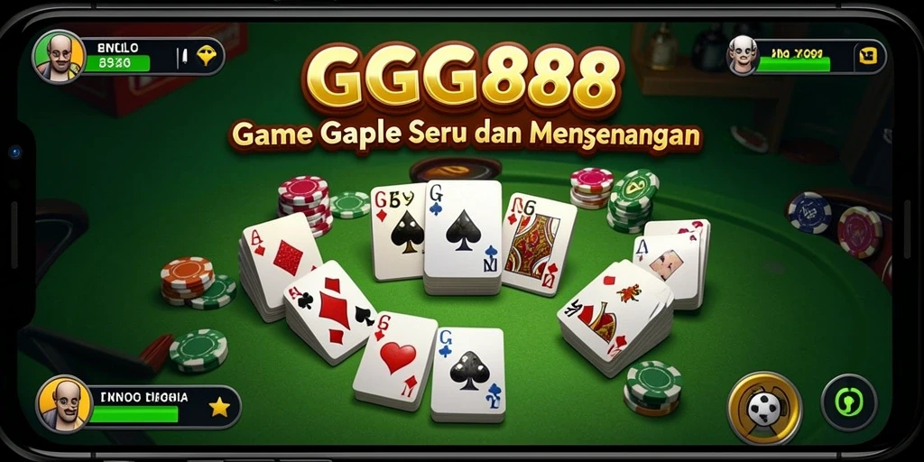 Tangkapan layar GGG888 menampilkan gameplay Gaple yang menarik.