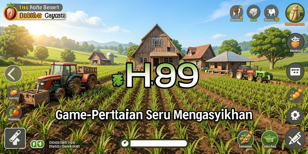 Screenshot H89 menunjukkan gameplay menarik di lahan pertanian virtual.