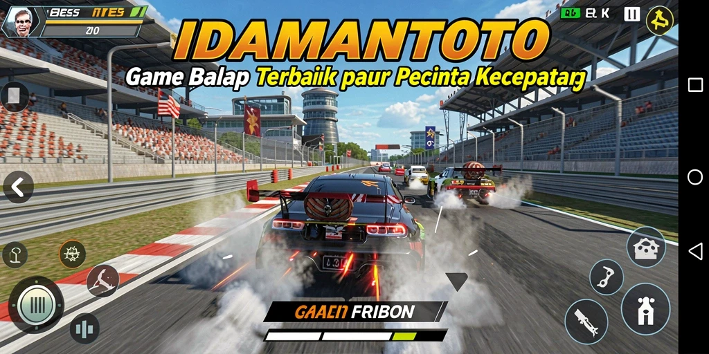 Tampilan menarik dari gameplay balap di IDAMANTOTO.