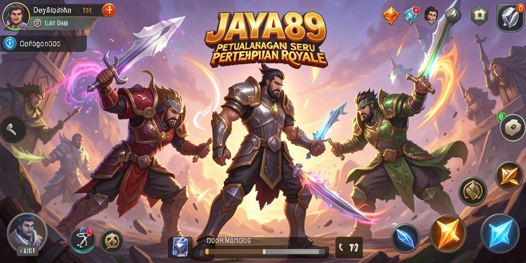Tampilan gameplay seru di JAYA89 saat pertempuran Royale.