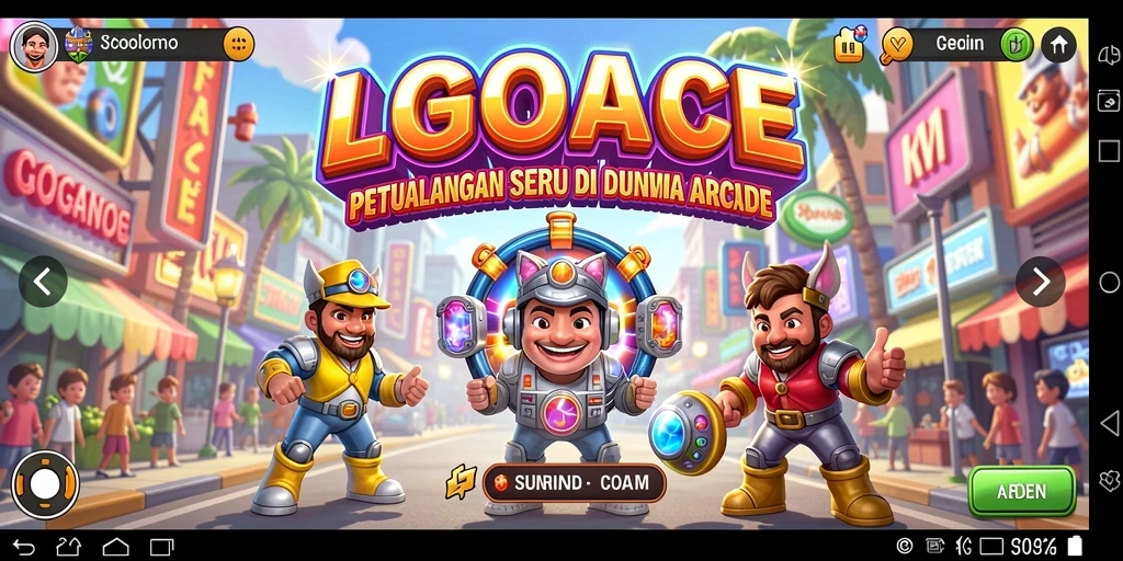 Screenshot LGOACE menunjukkan gameplay yang seru dan menantang di dunia Arcade.