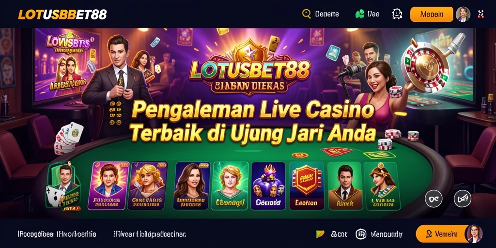 Tampilan luar biasa dari gameplay Live Casino di LOTUSBET88.