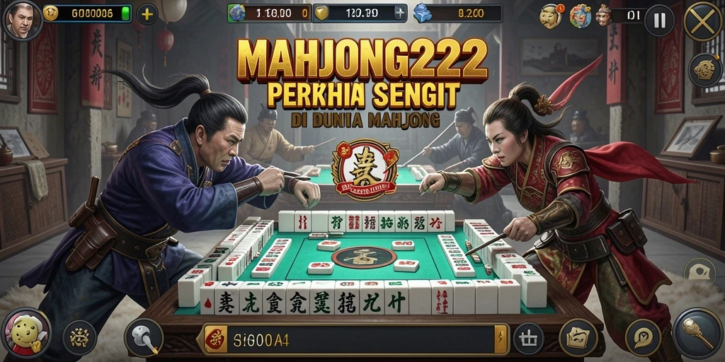 Tampilan gameplay mendebarkan dalam MAHJONG222 dengan pertarungan strategis.