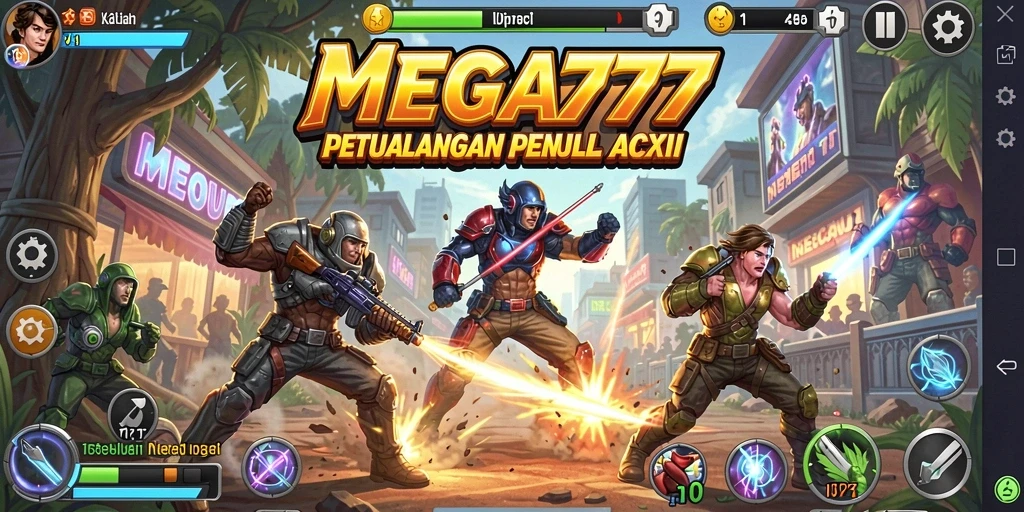 Tampilan epic gameplay dari MEGA777 di dunia arcade.