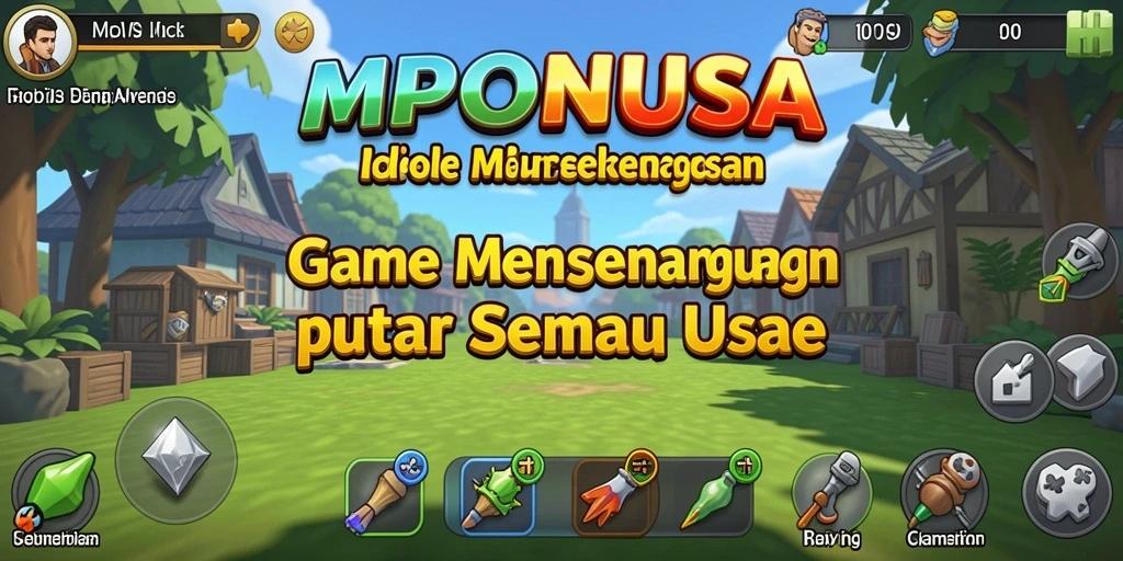Menampilkan gameplay santai dan menarik dari MPONUSA di dunia Idle.