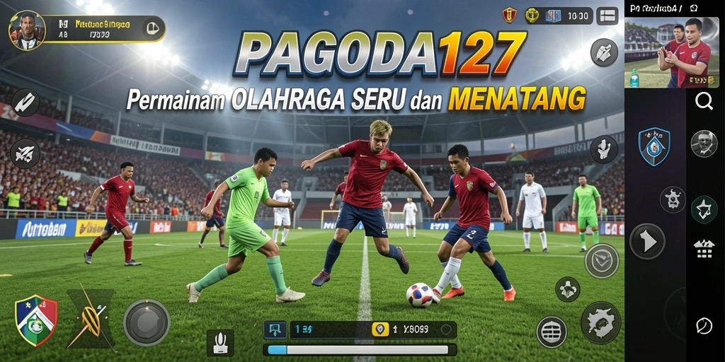 Tampilan gameplay seru dalam PAGODA127 menghadirkan aksi olahraga menarik.