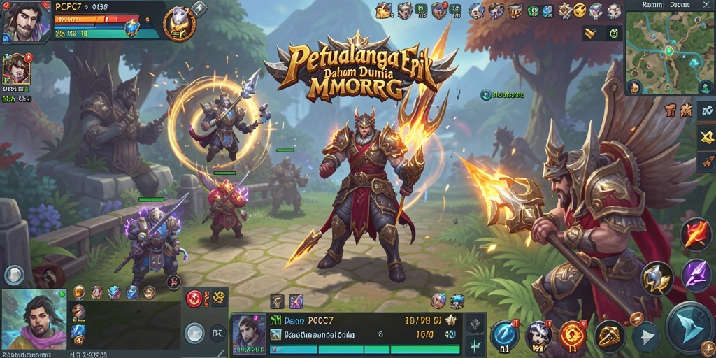 Tampilan menakjubkan dari gameplay <strong>PCPC7</strong> di dunia MMORPG yang memukau.