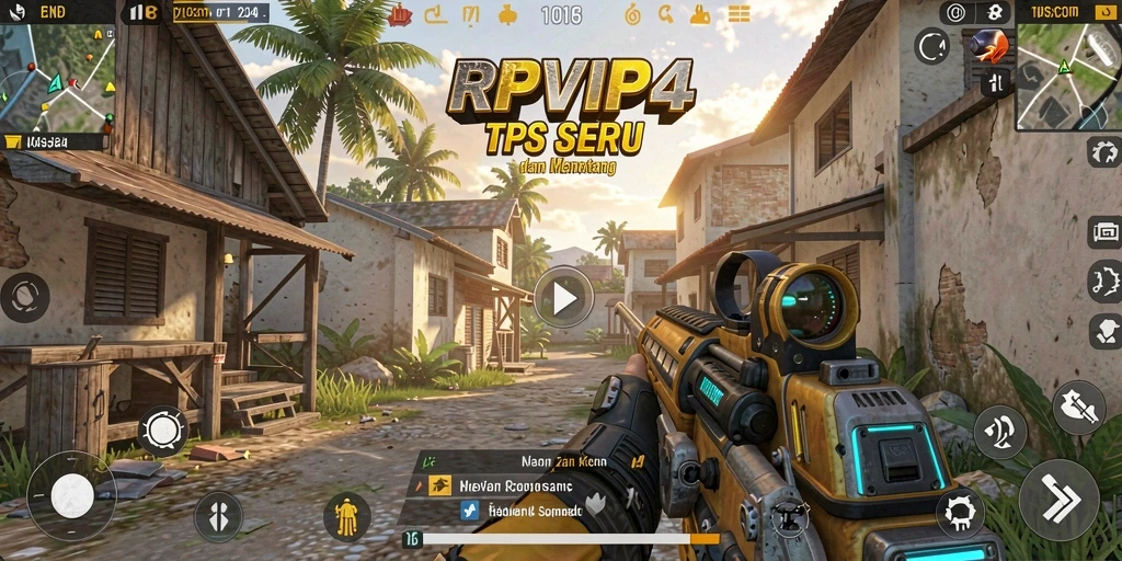 Tampilan aksi seru dalam gameplay RPVIP4 di mode TPS.