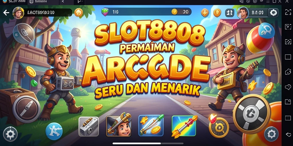 Tampilan menawan dan seru dari gameplay SLOT8808.