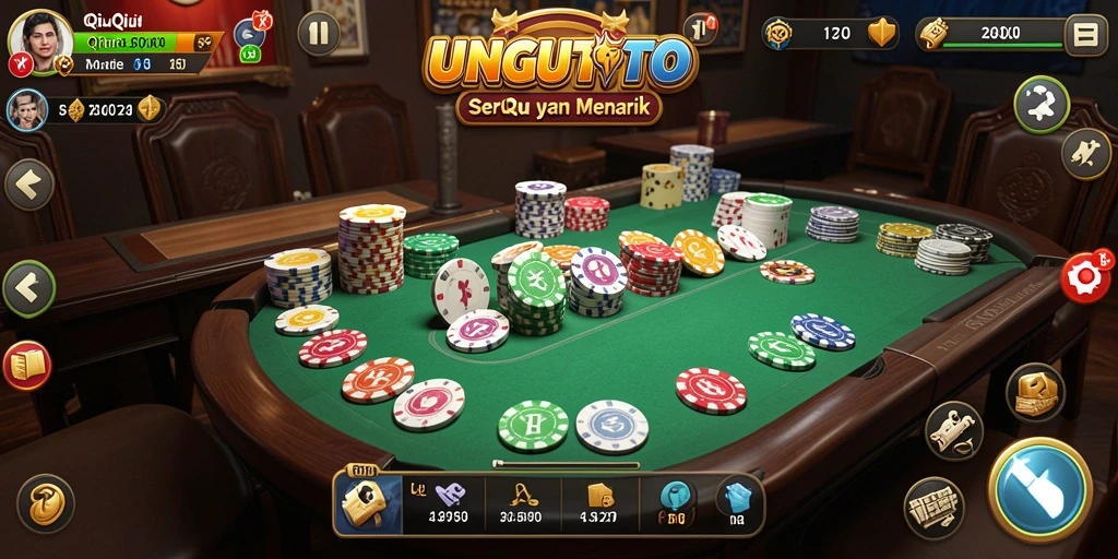 Tampilan gameplay seru dari UNGUTOTO dalam permainan QiuQiu.