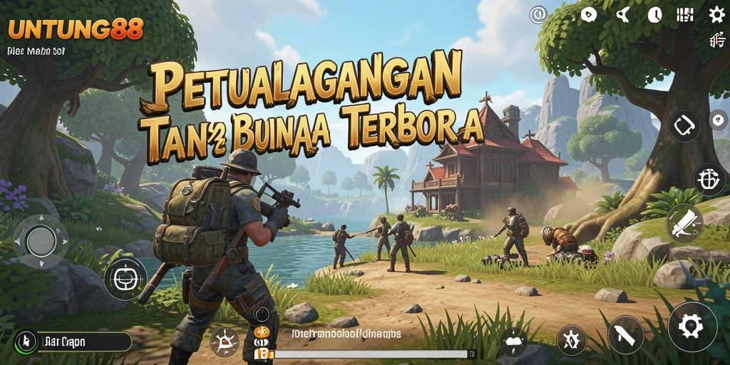 Screenshot gameplay UNTUNG88 menampilkan petualangan seru di dunia terbuka.