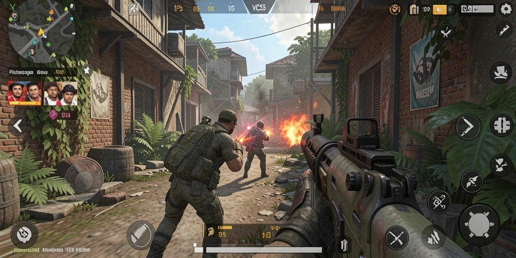 Tampilan gameplay VC55 yang mendebarkan dan penuh aksi.