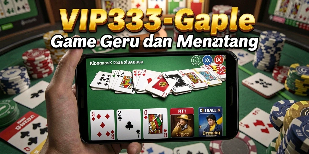 Tampilan gameplay Gaple dalam aplikasi VIP333 yang mengasyikkan.