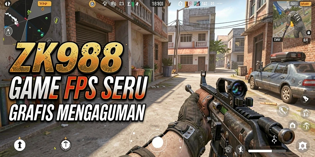 Screenshot ZK988 menampilkan aksi gameplay FPS yang seru.