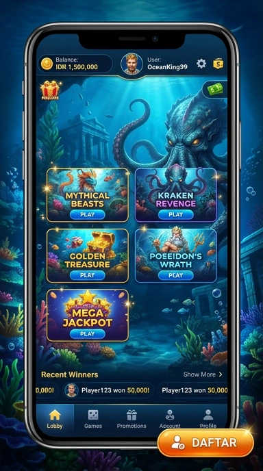 Proslot memperlihatkan berbagai fitur menarik dalam aplikasi.